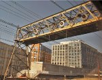 Signal bridge leaving the station